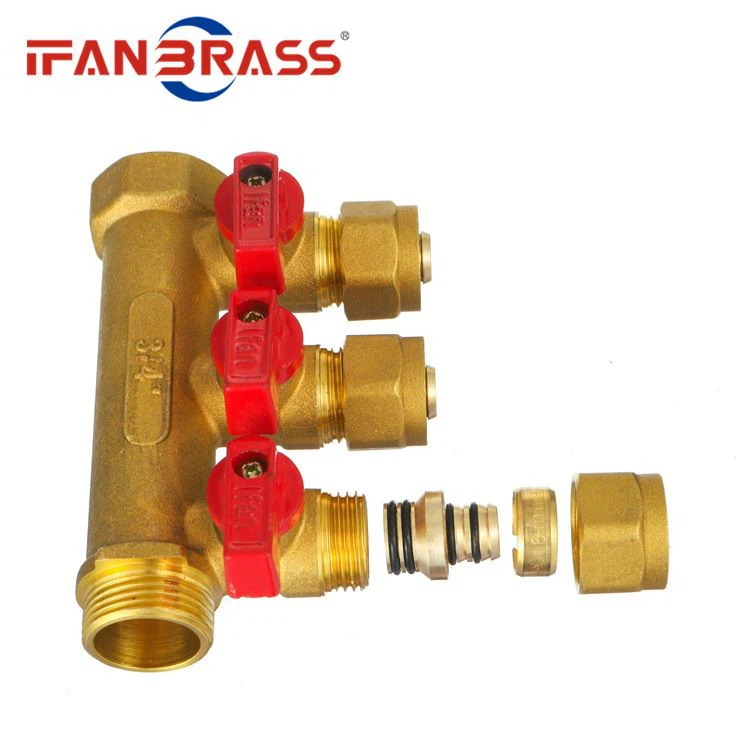 pex manifold with valves